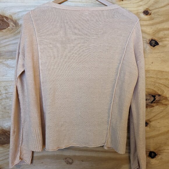 EILEEN FISHER Long Sleeve Shirt Women's Size XS Tan 100% Linen Beige Pullover - Picture 10 of 10
